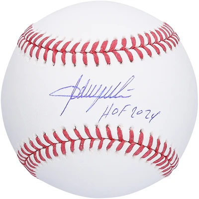 Ballon de baseball autographié par Adrian Beltre des Texas Rangers avec l'inscription « HOF 2024 »