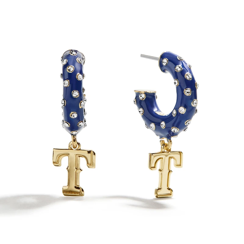 Boucles d'oreilles créoles en émail BaubleBar Texas Rangers