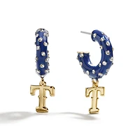 Boucles d'oreilles créoles en émail BaubleBar Texas Rangers