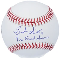 Balle de baseball autographiée par Brandon Nimmo des Texas Rangers avec l'inscription « Vous avez trouvé Nimmo ».