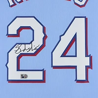 Brandon Nimmo Texas Rangers Autographed Light Blue Nike Replica Jersey