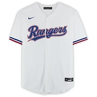 Brandon Nimmo Texas Rangers Autographed White Nike Replica Jersey