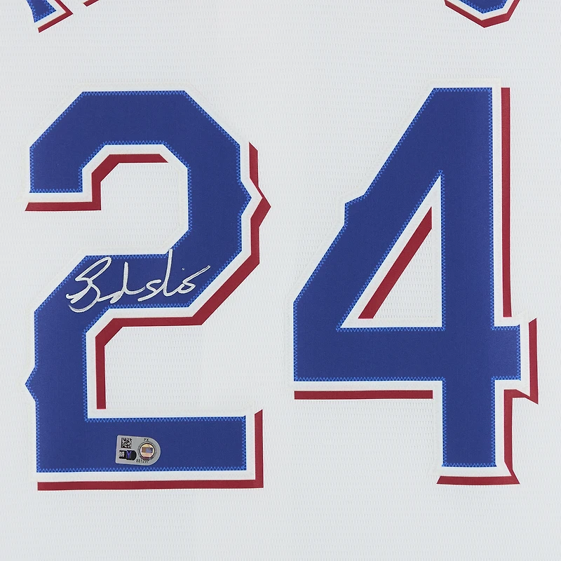 Brandon Nimmo Texas Rangers Autographed White Nike Replica Jersey
