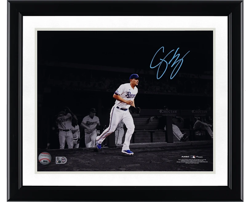 Corey Seager Texas Rangers Autographed 11" x 14" Running Out of Dugout Spotlight Photograph