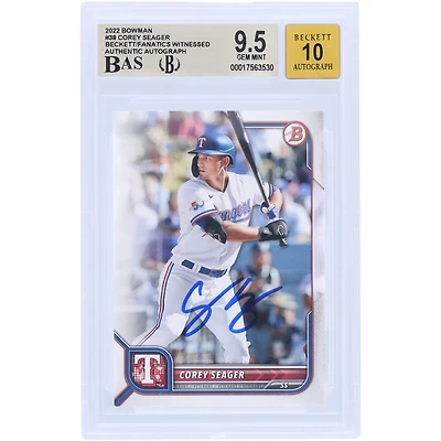 V106832 Ranger Corey Seager Texas Rangers Autographié 2022 Bowman #38 Beckett Fanatics Witnessed Authenticated 9.5/10 Carte Corey Seager AUT BWM TRADING CARDS 45646 AUTTRC CA01B00091 #12