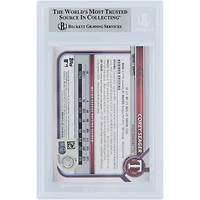 Corey Seager Texas Rangers Autographed 2022 Bowman #38 Beckett Fanatics Witnessed Authenticated Card