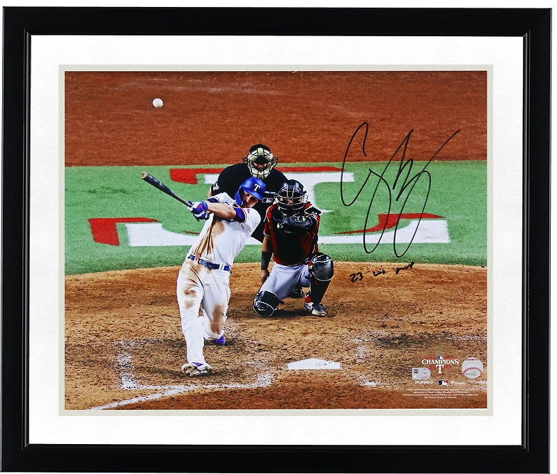 Corey Seager Texas Rangers Autographed 2023 World Series Champions 16" x 20" Hitting Photograph with "23 WS MVP" Inscription