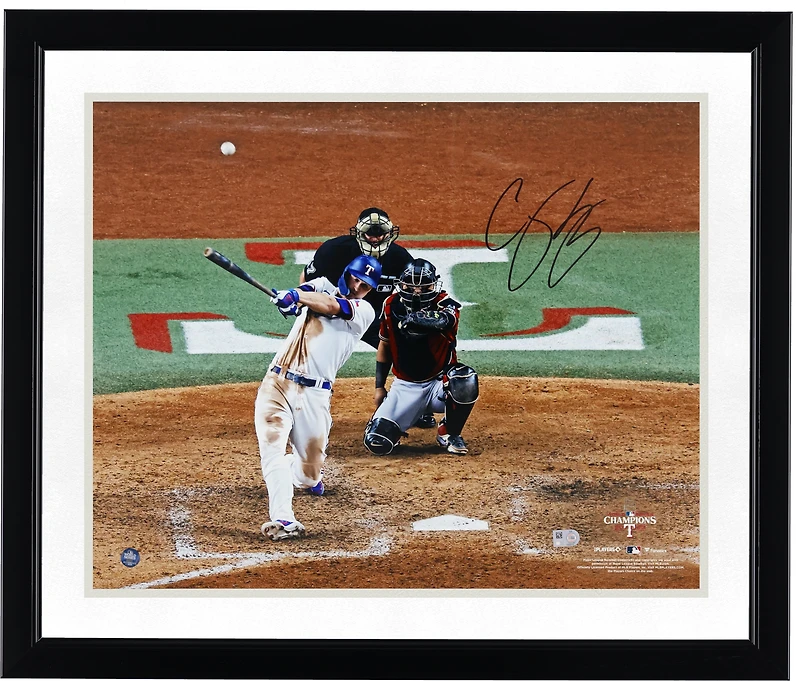 Corey Seager Texas Rangers Autographed 2023 World Series Champions 16" x 20" Hitting Photograph