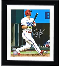 Photographie autographiée de 8" x 10" de Corey Seager, joueur de baseball des Texas Rangers