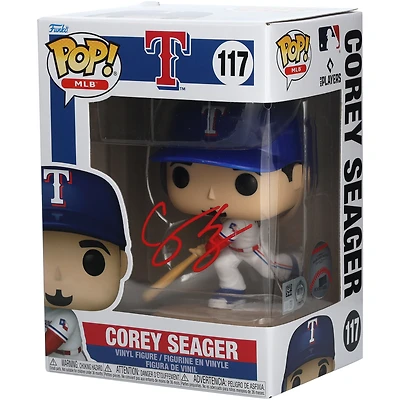 Corey Seager Texas Rangers Autographed Funko Pop! Vinyl Figurine