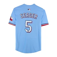 Corey Seager Texas Rangers Autographed Light Blue Nike Replica Jersey