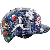 Corey Seager Texas Rangers Autographed Rawlings Mach Pro Replica Batting Helmet - Art by Charles Fazzino - RG13322293