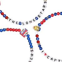 FOCO Texas Rangers 3-Pack Friendship Bracelet Set
