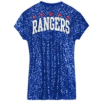 Girls Youth  Royal Texas Rangers Sequin V-Neck Dress
