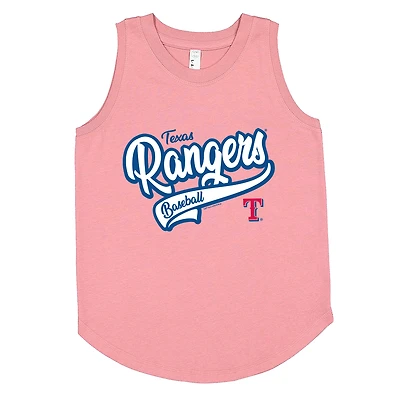 Débardeur rose doux comme un raisin pour filles Texas Rangers