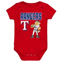 Ensemble de body 3 pièces pour bébé Outerstuff Texas Rangers Home Plate