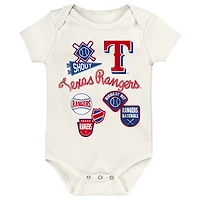 Infant Outerstuff Texas Rangers Home Plate 3-Piece Bodysuit Set