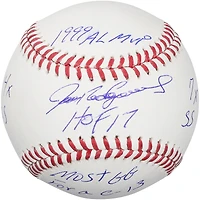 Ivan Rodriguez Texas Rangers Autographed Baseball with Multiple Inscriptions