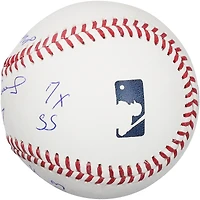 Ivan Rodriguez Texas Rangers Autographed Baseball with Multiple Inscriptions