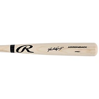 Ivan Rodriguez Texas Rangers Autographed Blonde Rawlings Pro Bat