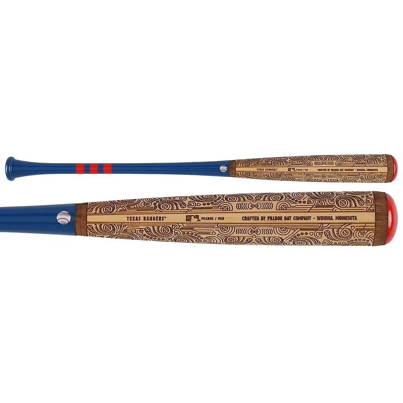 Ivan Rodriguez Texas Rangers Autographed Pillbox Bat Company Mural Series Bat with "99 AL MVP" Inscription