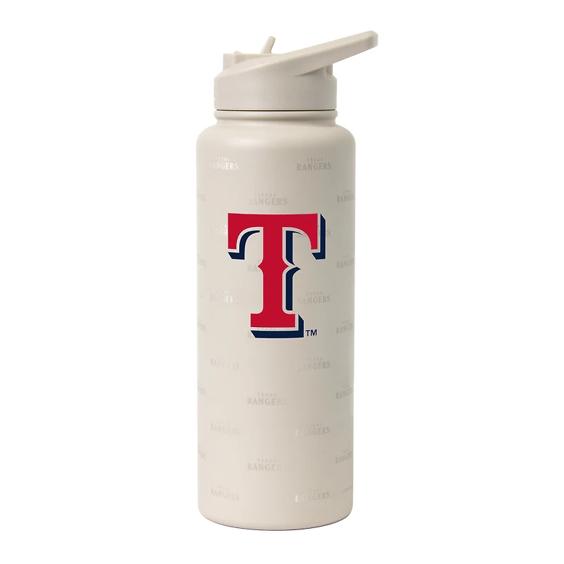 Logo Brands Texas Rangers 34oz. Sand Ghost Quencher Bottle