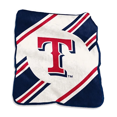 Logo Brands Texas Rangers 50" x 60" Raschel Stripe Throw Blanket