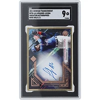 Luisangel Acuna Texas Rangers Autographed 2021 Bowman Transcendent Rose Gold #BVTA-LA #1/1 SGC Authenticated 9 Card