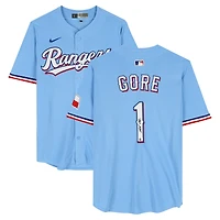 MacKenzie Gore Texas Rangers Autographed Light Blue Replica Jersey