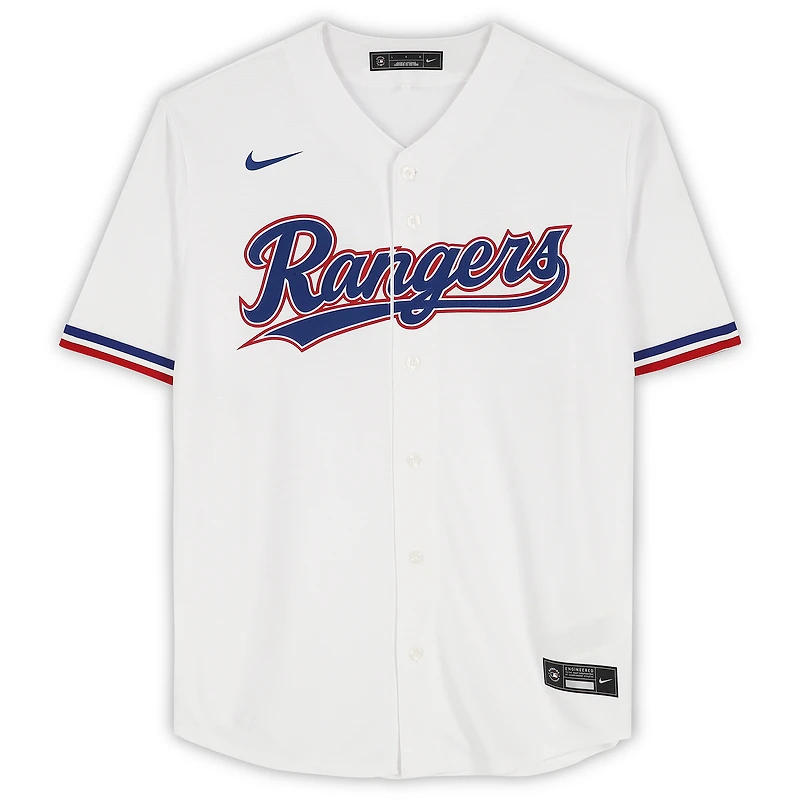 Maillot réplique blanc Nike autographié de MacKenzie Gore, Texas Rangers