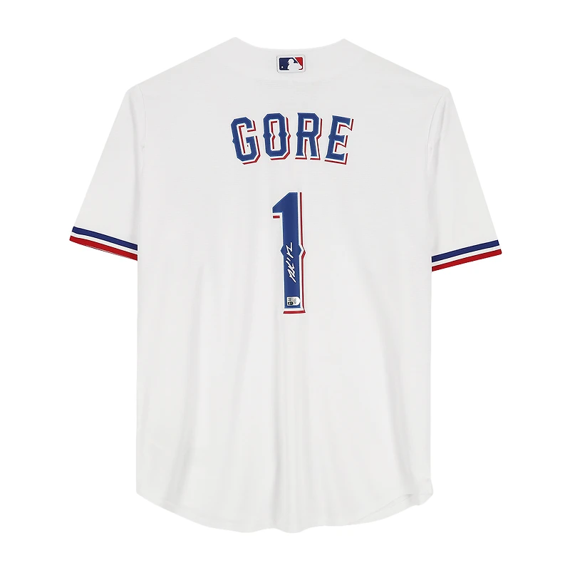 Maillot réplique blanc Nike autographié de MacKenzie Gore, Texas Rangers