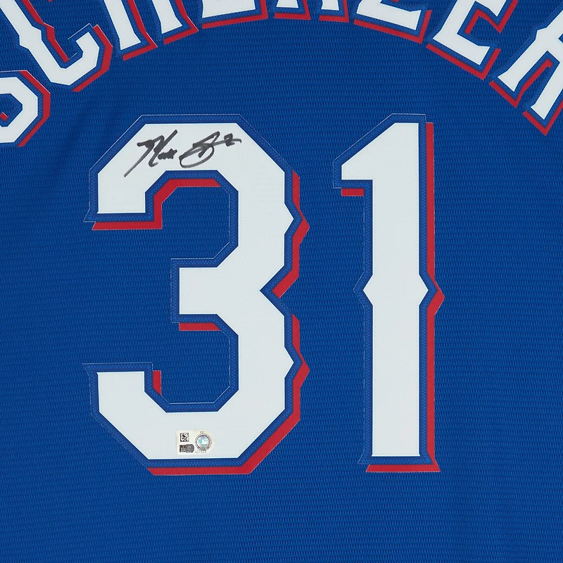 Max Scherzer Texas Rangers Autographed Royal Blue Nike Replica Jersey