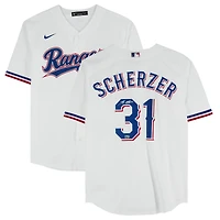 Max Scherzer Texas Rangers Autographed White Nike Replica Jersey