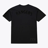 T-shirt noir Mitchell & Ness Texas Rangers Cooperstown Collection Phantom pour homme