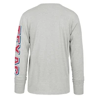 Men's '47  Gray Texas Rangers Big & Tall Distressed Franklin Long Sleeve T-Shirt