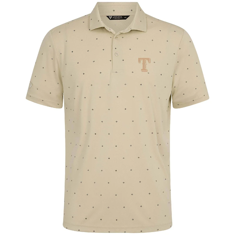 Men's Levelwear  Cream Texas Rangers Vision Polo