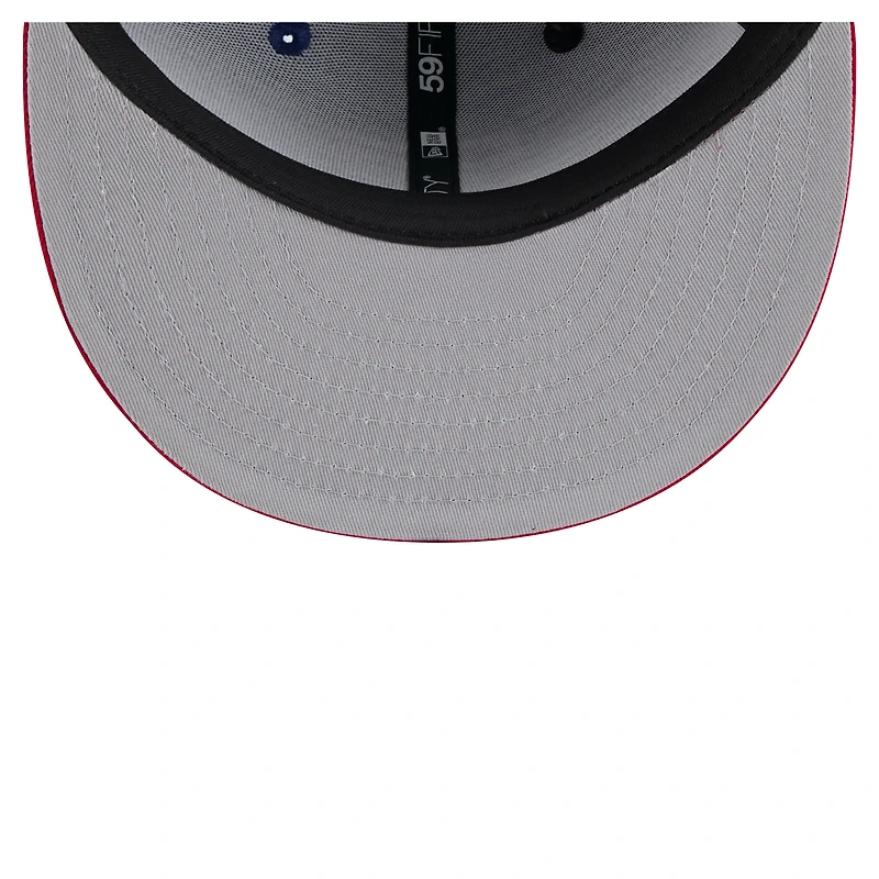Men's New Era Dark Blue Texas Rangers Pinstripe 59FIFTY Fitted Hat