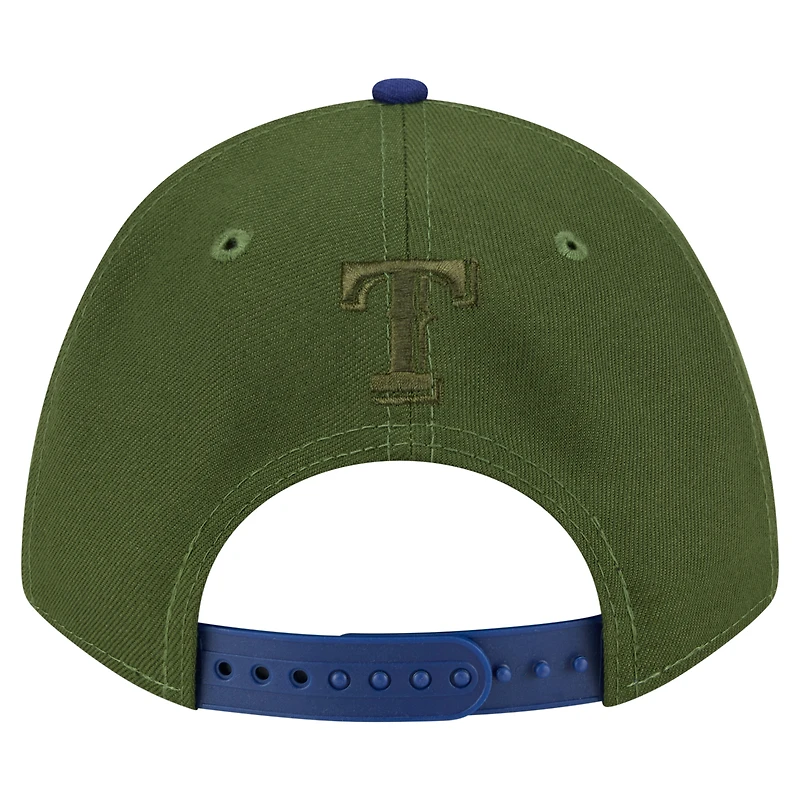 Casquette ajustable City Feature 9FORTY A-Frame Texas Rangers vert foncé New Era pour homme