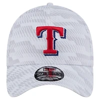 Casquette extensible New Era blanche Texas Rangers Graded 39THIRTY pour homme