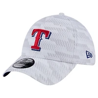 Casquette extensible New Era blanche Texas Rangers Graded 39THIRTY pour homme