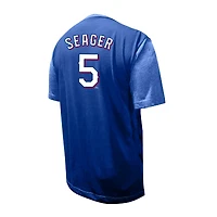 T-shirt pour homme Corey Seager, profil Royal Texas Rangers, grand et nom numéro