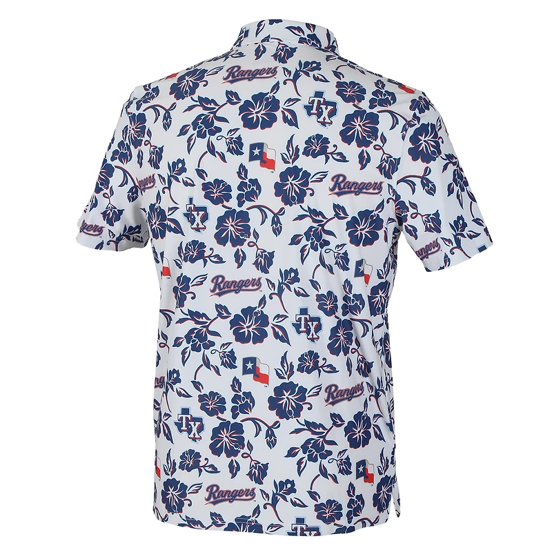 Polo Performance Pua blanc Reyn Spooner des Texas Rangers pour homme