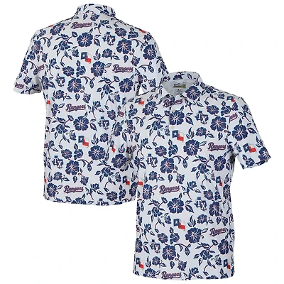 Men's Reyn Spooner White Texas Rangers Pua Performance Polo