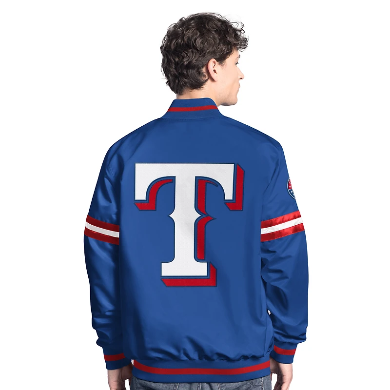 Men's Starter Royal Texas Rangers Scout Full-Snap Varsity Jacket