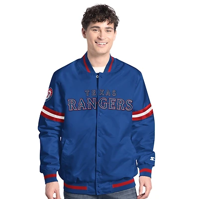 Men's Starter  Royal Texas Rangers Scout Full-Snap Varsity Jacket