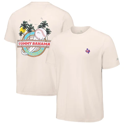 T-shirt Tommy Bahama Cream pour homme des Texas Rangers Fly Ball Club