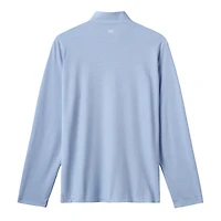 Men's TravisMathew  Light Blue Texas Rangers Time to Tailgate Tri-Blend Quarter-Zip Pullover