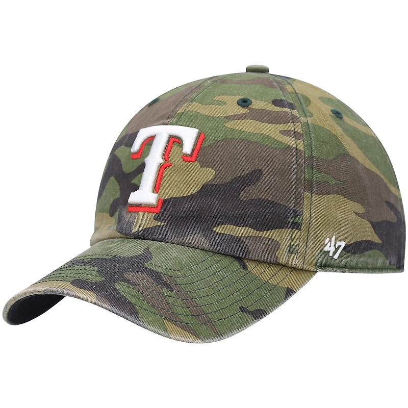 Casquette ajustable pour homme « 47 Camo Texas Rangers Clean Up »