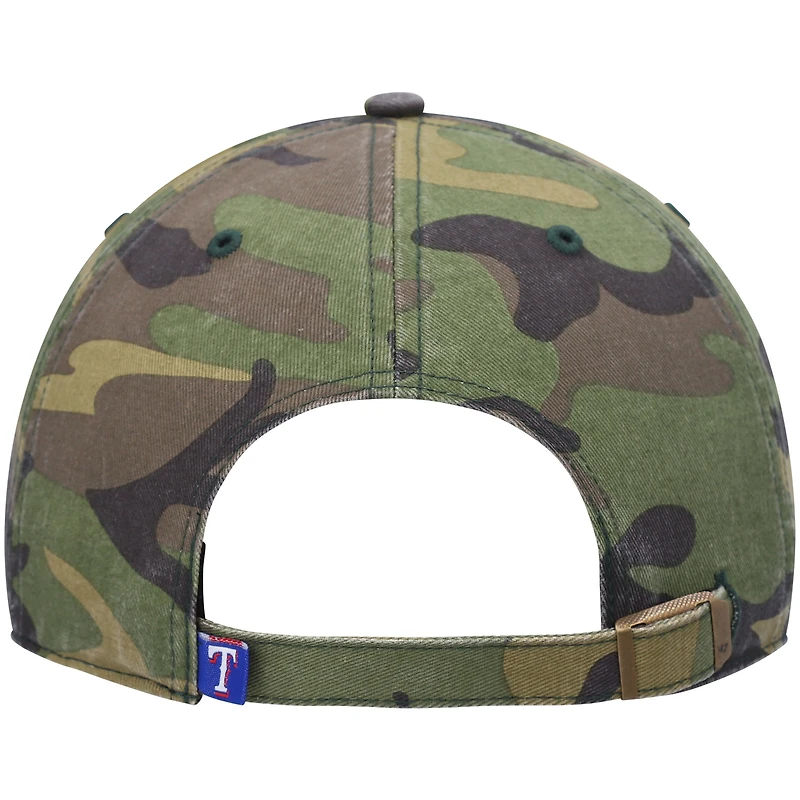 Men's '47 Camo Texas Rangers Clean Up Adjustable Hat