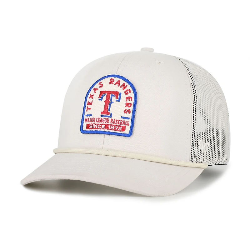 Casquette de camionneur ajustable « Gravestone » crème Texas Rangers '47 pour homme